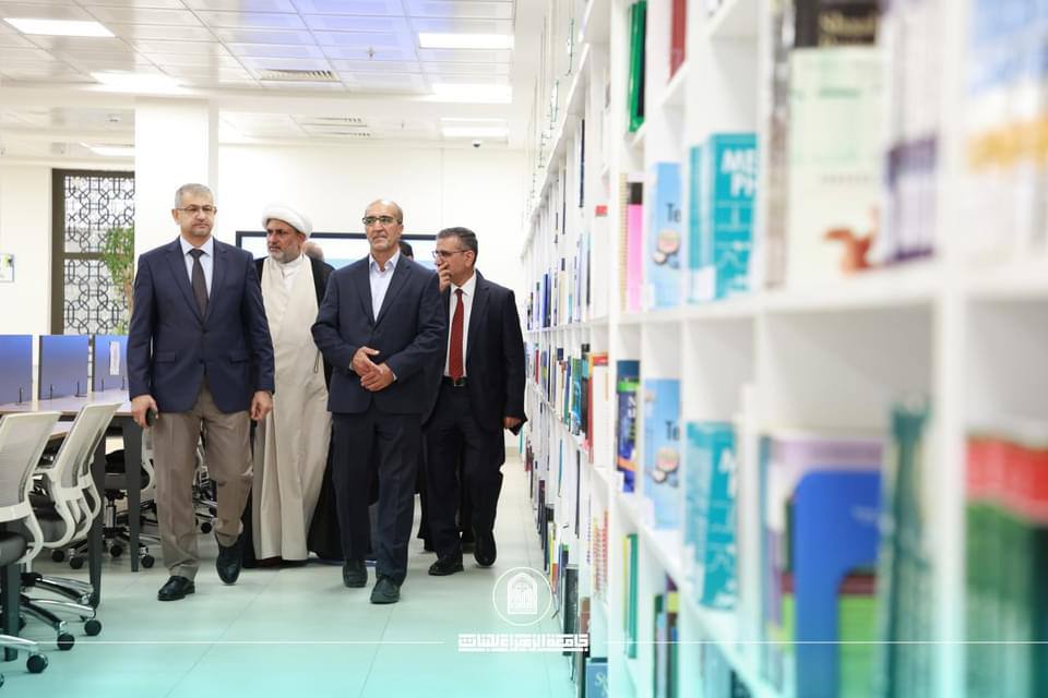 Delegation from Shahid Beheshti University Visits Central Library at Al-Zahraa University for Women
